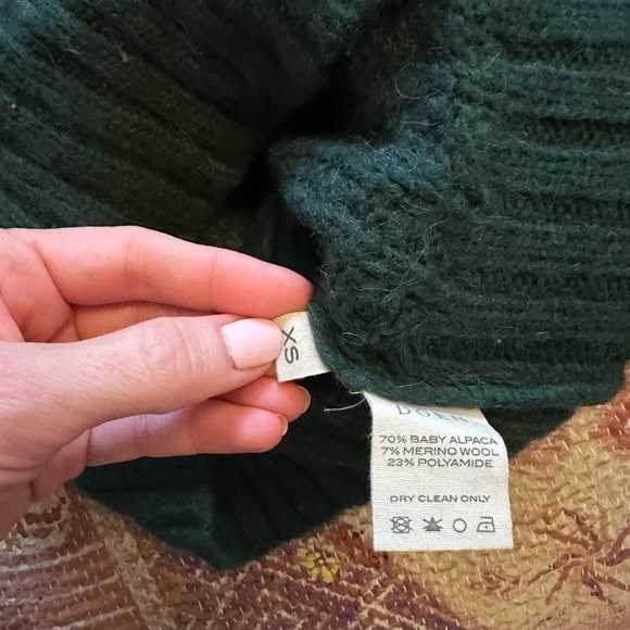 Doen Green Alpaca sweater xs EUC - Picture 3 of 3